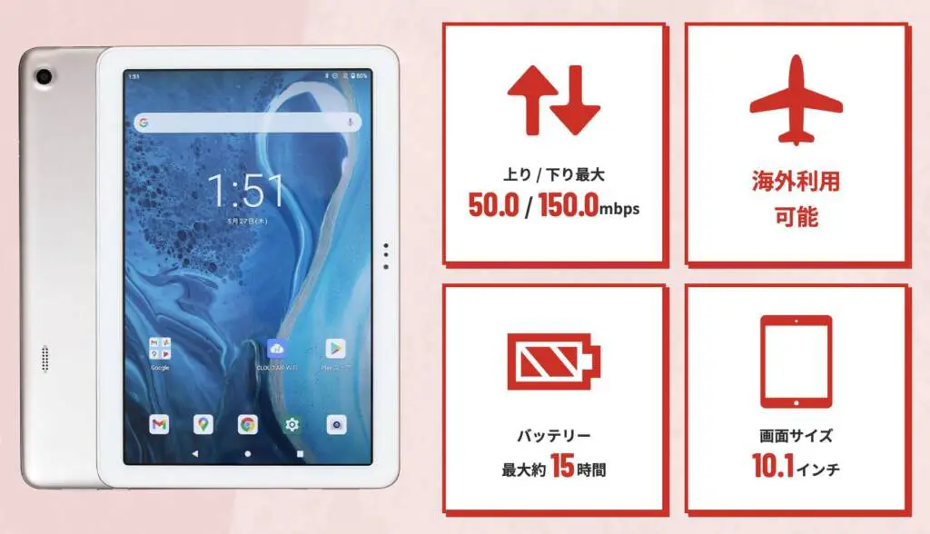 CLOUD AiR-PADとは？月間100GBまで使えるレンタルタブレットレビュー